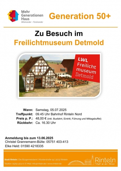 Die „Generation 50+“ im Freilichtmuseum Detmold