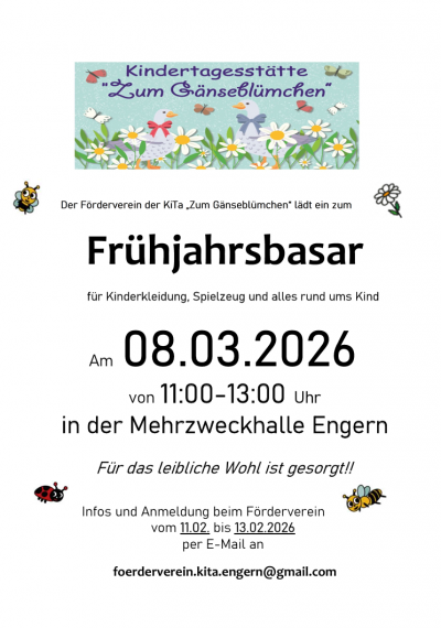 Frühjahrsbasar der KiTa "Zum Gänseblümchen"