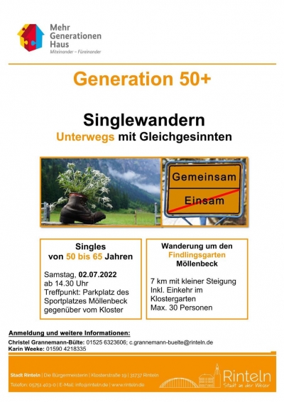 Singlewandern der "Generation 50+"
