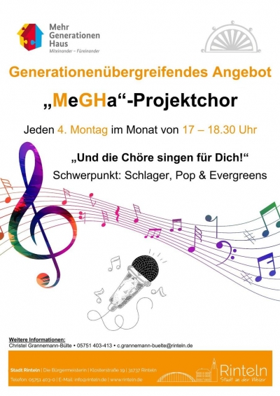 "MeGHa"-Chor im Mehrgenerationenhaus