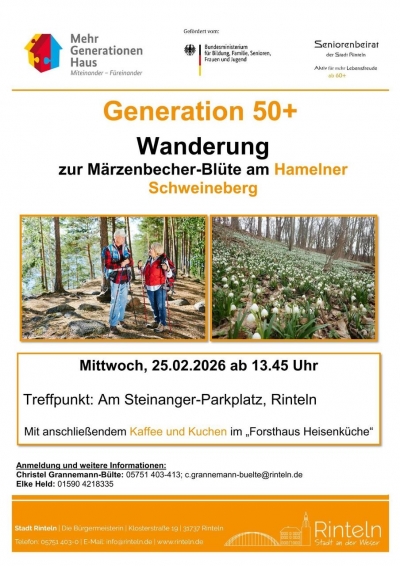 Wanderung zur Märzenbecher-Blüte am Hamelner Schweineberg