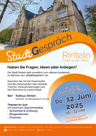 Einladung zum Stadtgespräch