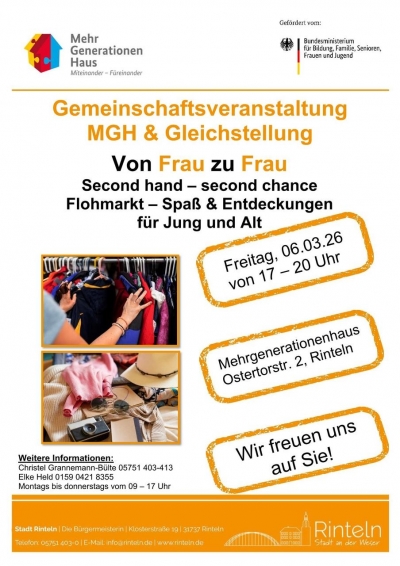 Flohmarkt „Von Frau zu Frau“ am 06. März 2026