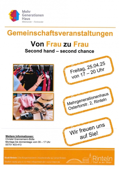 Flohmarkt „Von Frau zu Frau“