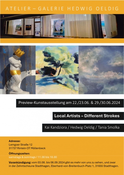 Preview-Kunstausstellung: Local Artists – Different Strokes