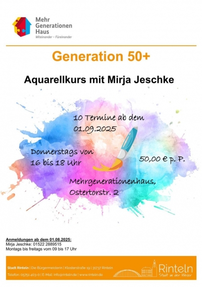 Aquarellkurs mit Mirja Jeschke