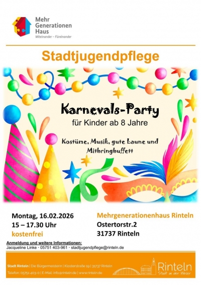 Karneval mit der Stadtjugendpflege