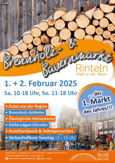 Brennholz- und Bauernmarkt mit Winter-Häppchen-Schnäppchen-Markt